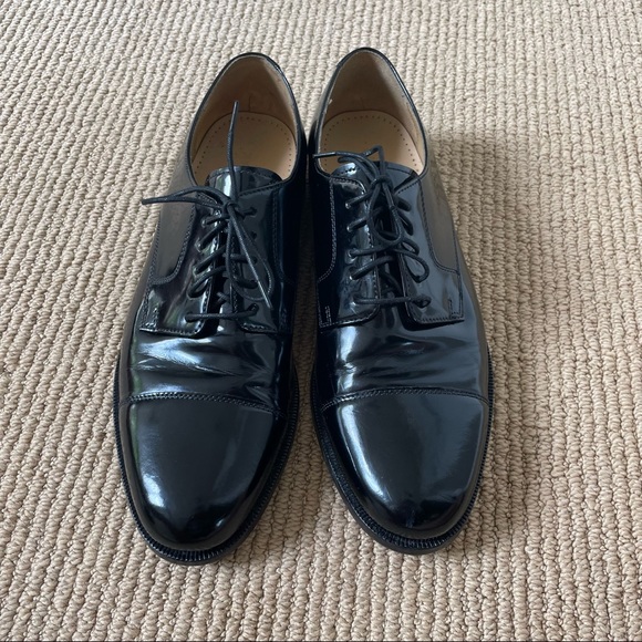 Cole Haan Caldwell Oxford black patent leather dress shoe